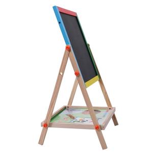 Samtoy eğitim Montessori <span class=keywords><strong>2</strong></span> In 1 çift taraflı manyetik Stand şövale beyaz tahta yazı tahtası ahşap çizim tahtası çocuklar için - Product Image 5