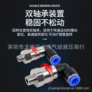 Raccords pneumatiques rotatifs à connexion rapide SNS NHRL8-02 - Product Image 4