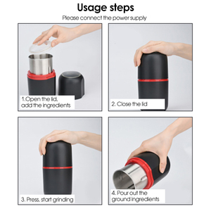 Regalo fast large capacity Mill Crusher Blade cup Electric stainless steel Spice Herb Coffee tobacco Grinder con raccoglitore di polline - Product Image 6