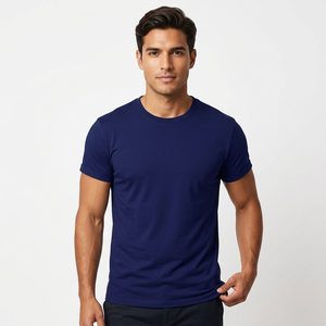 Camiseta de algodón peinado de fibra larga de 200 GSM para hombre, cuello redondo, estilo vintage, informal, para verano, proveedor OEM - Product Image 1