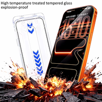 Lot de 2 protections d'écran anti-poussière à installation facile pour iPhone 18 17 Pro Max 16 Plus 16e 15 14 13 12 17 Air en verre trempé