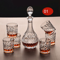 Ensemble de carafes en verre Globe personnalisé 900ML bouteille 90cl carafe à vin whisky de luxe 32OZ avec couvercle en verre