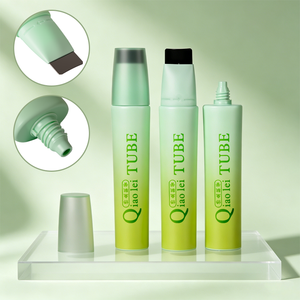 Tubo Cosmetico Piatto in PE da 30mm con Gradiente di Colore, Tappo a Vite Trasparente, Confezione per Crema Rimuovi Punti Neri, Colore Personalizzabile, Logo Personalizzato - Product Image 1