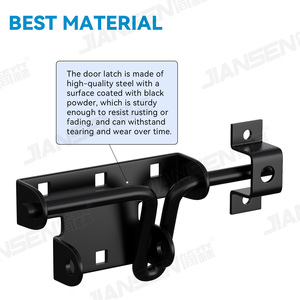 Heavy Duty <strong>Fence</strong> <strong>Gate</strong> <strong>Latch</strong> Black <strong>Fence</strong> <strong>Gate</strong> <strong>Latch</strong> Wooden <strong>Fence</strong> <strong>Gate</strong> Lock Gravity Door <strong>Latch</strong> <strong>Hardware</strong> for Outdoor Doors - Product Image 4