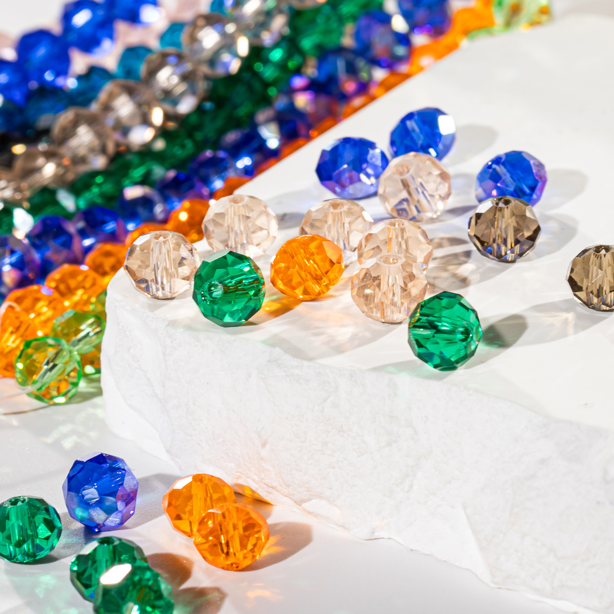 QIAO Crystal Lampwork & Glass Loose Beads 0.8-12mm Jewelry Making DIY Bracelet Earring Bag Beads Wholesale Bulk