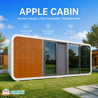 Capsule spatiale futuriste pour glamping, maisonnette Apple Cabin, équipement complet, maisonnette mobile préfabriquée pour camping en bord de mer ou en montagne