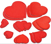 Patchs thermocollants broderie couture en forme de coeur pour T-Shirts vestes chaussettes sacs chapeaux bricolage décoration
