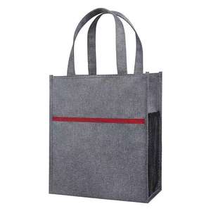 Oukchi Business <b>Document</b> <b>Bag</b> Oxford Cloth Zipper Gray Multi Layered Waterproof Portable Office Use - Product Image 3