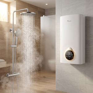 Calentador de Agua Instantáneo sin Tanque de 7kW-12kW para Toda la Casa, con Control de <span class=keywords><strong>Temperatura</strong></span> para Baño, Protección Contra Sobrecalentamiento Eléctrico - Product Image 2