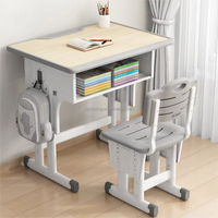 Mobilier Scolaire Moderne à Hauteur Réglable : Bureau et Chaise d'Étudiant en Métal pour Chambre, Salon ou Appartement