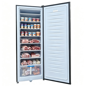 Congélateur vertical 230L, 9 <span class=keywords><strong>tiroirs</strong></span>, grande capacité, classe énergétique A, congélation rapide 14kg/jour, gris, design compact pour cuisine domestique, UE - Product Image 5
