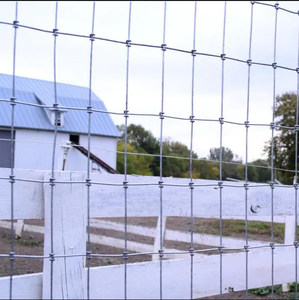 ลวดเหล็กชุบสังกะสีแบบจุ่มร้อน แผงรั้วฟาร์มปศุสัตว์ 50/100 เมตรต่อม้วน สำหรับแพะ วัว ควาย กวาง - Product Image 3