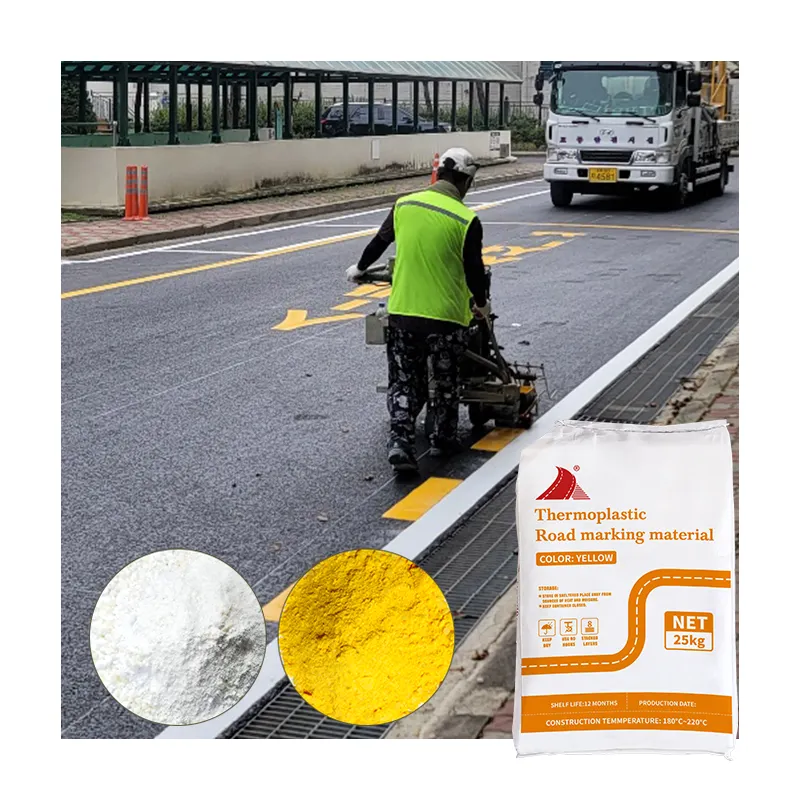 Africa Asia Road Marking Paint Long Service Life 3 Minutes Quick Drying Thermoplastic Road Marking Paint