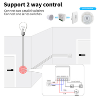 2CH Mini WIFI Smart Switch Commutateur de relais sans fil Disjoncteur WIFI APP et commande vocale Commutateur électrique 2 groupes