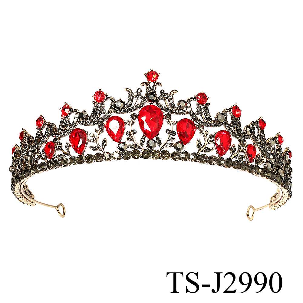 Purple Tiara with Silver Wedding Bride Rhinestone Crown