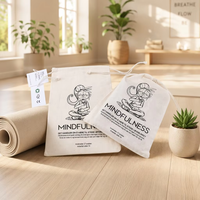 Sac en filet promotionnel avec cordon de serrage, logo personnalisé imprimé, pochette d'emballage en coton biologique pour savon et cosmétiques
