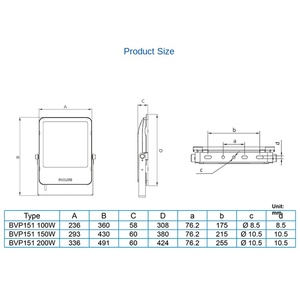 Proyector Exterior <span class=keywords><strong>Philips</strong></span> IP65, Resistente al Agua, Luz de Proyección BVP151LED - Product Image 4