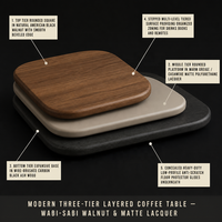 Meubles Table à thé rotative italienne pour le salon Table basse empilée à trois couches Meubles de vente à chaud