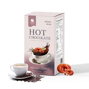 Café instantané avec extrait de champignon Reishi saveur de café au chocolat chaud café aux champignons médicinaux