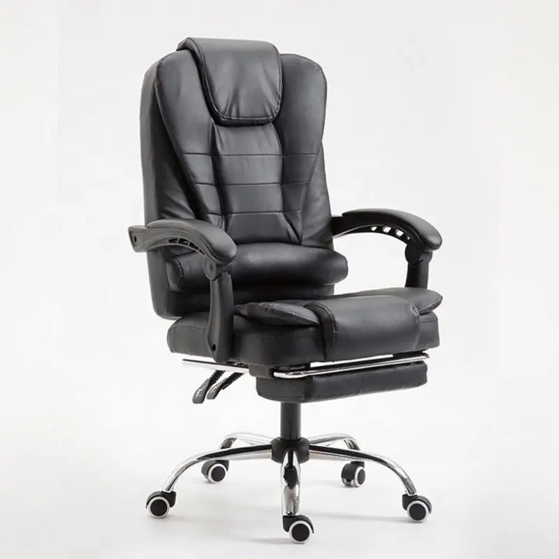 2024 intérieur moderne dossier haut chaise de bureau pivotante ergonomique en PU OEM produire chaise de bureau en cuir de luxe exécutif