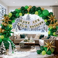 Kit de guirlande de ballons en latex avec ballons étoiles métallisés pour la décoration de fêtes, mariages et Noël