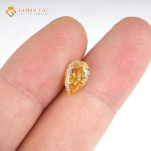 Diamante de Corte Pera de 2 Quilates, Color Amarillo Intenso Fantasía, VS2, Cultivado en Laboratorio, con Certificado IGI Goldleaf, Procedente de Guangxi, para la Elaboración de Joyas - Product Image 4