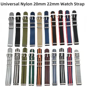 <span class=keywords><strong>Bracelet</strong></span> de montre en Nylon de haute qualité, pour Omega Seamaster Rolex Tudor <span class=keywords><strong>Seiko</strong></span>, accessoires de sport, 20mm <span class=keywords><strong>22mm</strong></span> - Product Image 2
