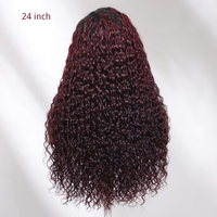 Großhandel Wasserwelle 13x4 Pre Everything Lace Frontal Perücke mit dunklen Wurzeln dunkles Pflaumen haar 7x5 Perücken Echthaar Lace Front