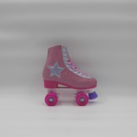 Chaussures de patin à roulettes en cuir Yijiu Bluetooth avec lumière de la semelle et roue clignotante en PU