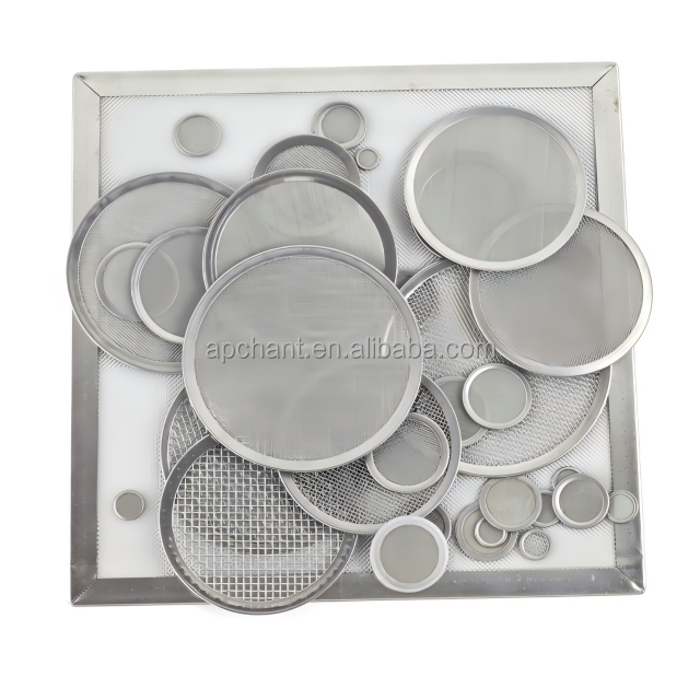 Wholesale Customized 304 Stainless Steel Edge Wrapped Wire Mesh Filter Screen Round Filter Disc Square Shape