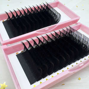 QClashes Volume Faux Cils De Vison 0.15mm Ventilateur Facile Plus Sombre Mat Naturel Long Naturel Doux Extension De Cils Cachemire Lash - Product Image 5