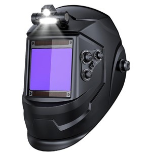 Masque de soudage auto-assombrissant économique à LED, alimenté par batterie Li solaire, contrôle de la latence 0,1-0,8s, garantie 1 an, fonctionne à l'énergie solaire - Product Image 3