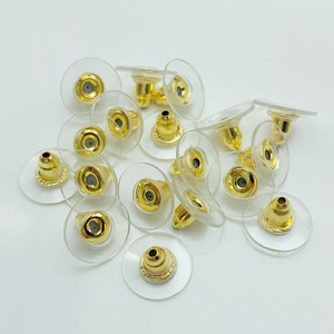 Bouchons d'oreille ronds transparents en silicone pour la fabrication de boucles d'oreilles, or, argent, or rose, bronze canon, noir, bronze antique, blanc KKC - Product Image 2