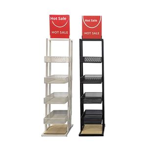 Prateleira de Armazenamento de Snacks em Metal Ecológico Moderno Personalizada de Dupla Face, 5 Camadas, Pintura a Ferro, 300mm - Product Image 5