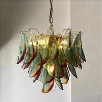 Lustre en verre moderne de luxe, design français, hauteur réglable, luminaire suspendu pour salon, salle à manger