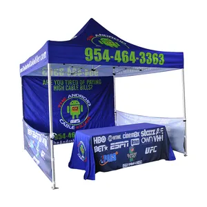 خيمة عرض تجاري 3x3 10x10 من الألومنيوم صغيرة مطبوعة بتصميم مخصص للحفلات والمناسبات التجارية الخارجية