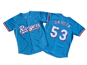 Maillot de baseball personnalisé pour <span class=keywords><strong>homme</strong></span>, cousu, Texas Ranger, Adolfo <span class=keywords><strong>Garcia</strong></span> # 53 Corey Seager # 5 Marcus Semien # 2 Jacob Degrom # 48 - Product Image 2