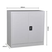 Archivador Metálico Moderno de Baja Altura con 2 Puertas y Estante para Oficina y Hogar