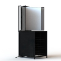 Support d'affichage de photos et d'affiches à 10 panneaux autoportant avec armoire à grille