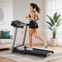 Cinta de Correr Eléctrica Plegable con Motor sin Escobillas de 0.85HP, Velocidad de 1.0-12.0 Km/h, Inclinación Eléctrica y 12 Programas para Gimnasio en Casa