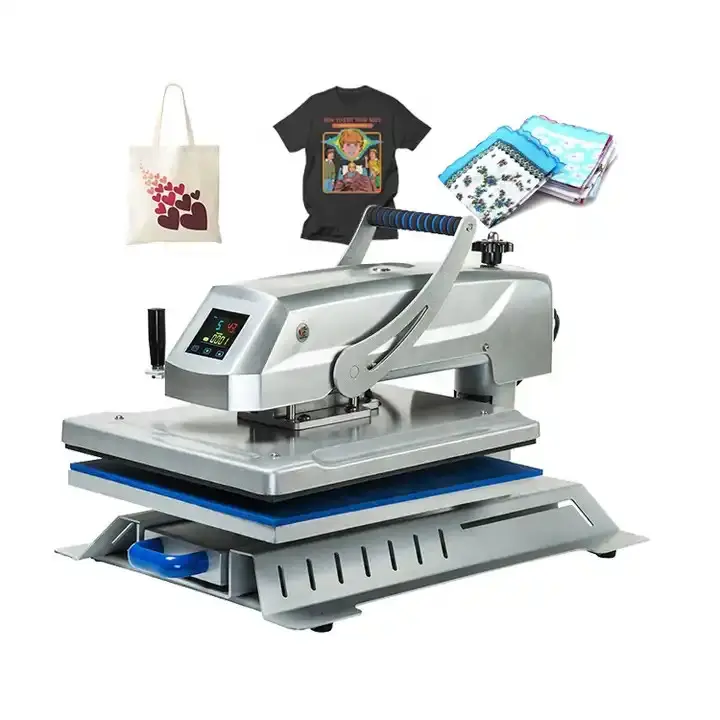 공장 가격 40x50 대형 포맷 전송 티셔츠 인쇄 승화 열 프레스 기계 판매
