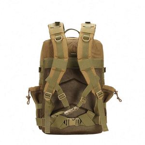 กระเป๋าเป้สะพายหลังลายพรางขนาดใหญ่ 45 ลิตร แบบ Molle ป้องกันการโจรกรรม แฟชั่นแนว Tactical สำหรับเดินป่าและกิจกรรมกลางแจ้ง ขายส่ง - Product Image 5
