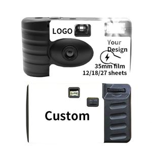 Appareil photo jetable personnalisé avec marque, prix de gros, ISO 400, 12/18 expositions, avec flash – Fournisseur direct usine - Product Image 1