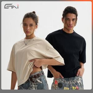 Haute qualité lâche surdimensionné lavage hommes T-shirt impression personnalisée vierge en détresse Vintage t-shirts pour hommes - Product Image 2