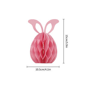 Artisanat en papier de Pâques DIY, <span class=keywords><strong>lapin</strong></span> de Pâques en papier nid d'abeille, ornements de <span class=keywords><strong>lapin</strong></span> avec aimant pour la décoration de fête de Pâques à la maison - Product Image 3