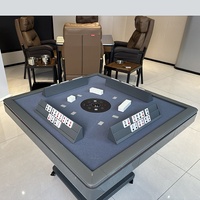 Table de Mahjong de luxe pliante automatique, modèle Iron Forest Turkey Israel, pour machine de Mahjong, compatible Dubai et allemande, jeu de société Okey101, Gris