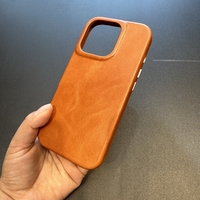 YUBO LEATHER fait à la main huile cire cuir couverture de téléphone enveloppé bord artisanat étui pour iPhone 16 16 Pro Max 16 Plus moule privé