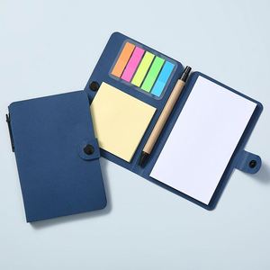Bloc de Notas Adhesivas Transparentes Minimalistas X418, Bloc de Notas Combinado de Papel Kraft Tipo Botón, Desprendible con Bolígrafo - Product Image 4