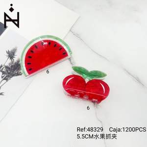 Pinzas para el Cabello con Forma de Fruta Nk de 5.5 cm, Estilo Sandía y Cereza, para Mujeres y Niñas - Product Image 4