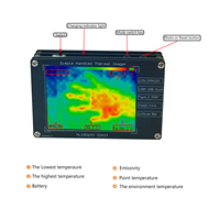 Kamera Pencitraan Termal MLX90640 320x240 Ringkas, Perangkat Pencitraan Inframerah Genggam dengan LCD, Baterai Isi Ulang USB-C, Sensor CCD
